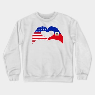 We Heart USA & Haiti Patriot Flag Series Crewneck Sweatshirt